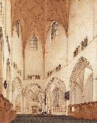 Pieter Jansz Saenredam Interior of the Choir of Saint Bavo's Church at Haarlem. Germany oil painting artist